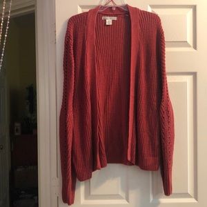 Maroon Knit Cardigan
